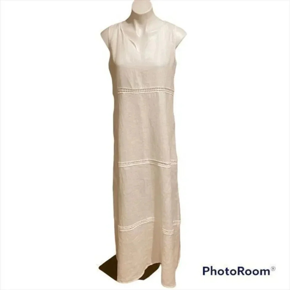Bellambra Pure Linen sleeveless maxi dress